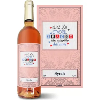 Víno Sablio Růžové víno Když Bůh stvořil bráchy: 0,75 l