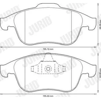 Brzdová destička Sada brzdových destiček, kotoučová brzda JURID 573316JC