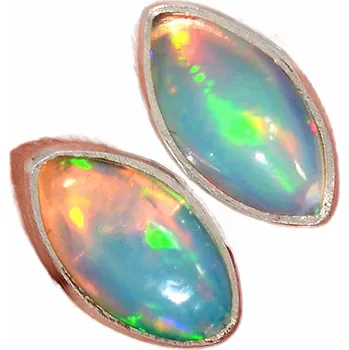 Náušnice Opál etiopský náušnice pecky stříbro Ag 925 E501 0,6 cm, 1,1 g