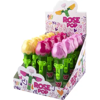 Bonbon Rose Pop - zásobník na lízátko růže s lízátkem 7g