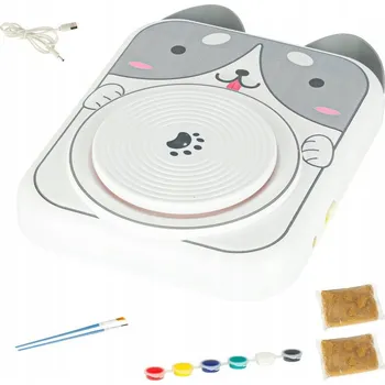 kreativní sada Hrnčířský kruh kreativní sada hlína barvy pejsek šedý