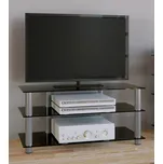 VCM TV stolek Netasa, černé sklo 758610