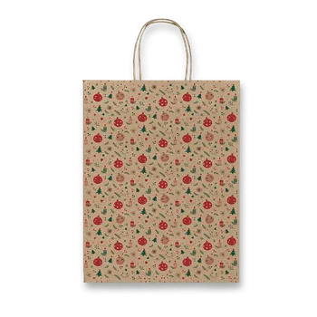 Dárková taška Dárková taška Sadoch Kraft Christmas - 160 x 80 x 210 mm