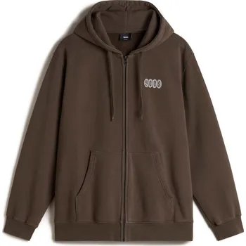 Pánské oblečení mikina panská VANS EARTHBOUND LOOSE FIT FZ PO Coal Brown - M