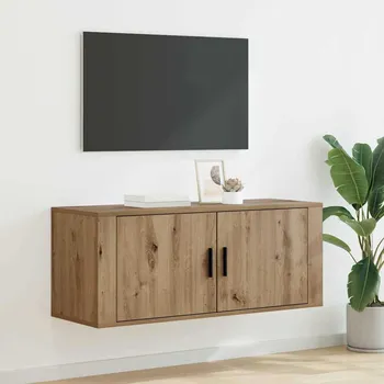 Televizní stolek Nástěnný TV kabinet Nástěnný Artisanový dub 100 x 34,5 x 40 cm