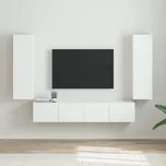 TV wall cabinet Nástěnný 2 pcs Lesklá Bílá 30 x 31 x 100 cm