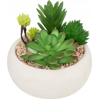 umělá květina Sukulent FloraDorka 145026 v cementovém květináči