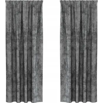 Prostěradlo Aksamitné závěsy šedé 260 x 140 cm, sada 2 ks