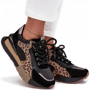 Dámské tenisky Černé Sneakersy Artiker Dámská Obuv Panterka