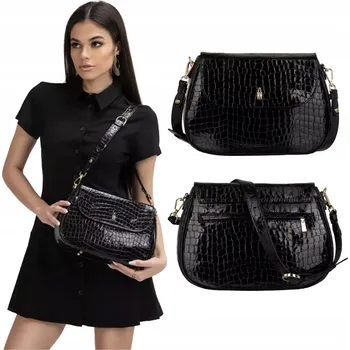 Kabelka Wojewodzic kabelka z pravé kůže černá