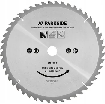 Pilový kotouč Kotouč pro okružní pilu PARKSIDE 315 mm 48 WZ 1 Ks.