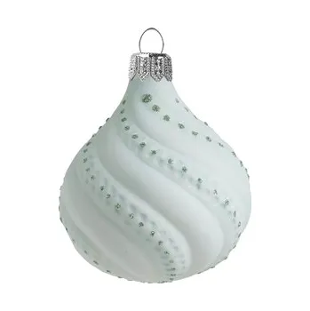 Vánoční ozdoba Skleněná kapka pastelově zelená