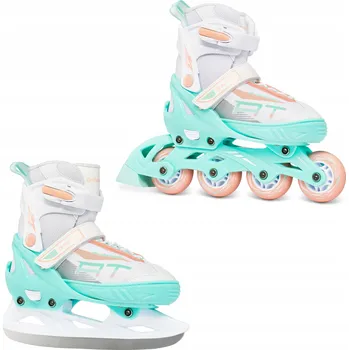 Kolečkové brusle RAVEN Kolečkové brusle 2v1 Raven Profession 38/42 BÍLÁ|ORANŽOVÁ|ZELENÁ