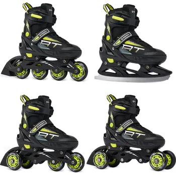 Kolečkové brusle RAVEN Kolečkové brusle 4v1 Raven Profession 35/39 ZELENÁ|ČERNÁ|ŽLUTÁ