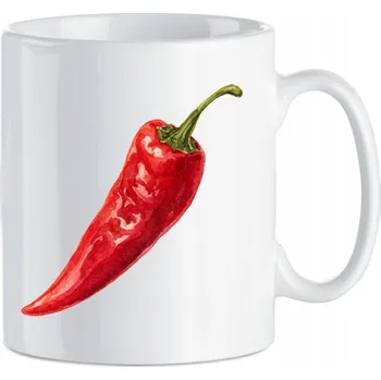 Keramický hrnek s chilli papričkou a moderním potiskem zeleniny