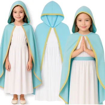 Karnevalový kostým KOSTÝM PŘEVLEK MARIE Matka Boží KOSTÝM NA JASLÍČKA PLES 122 128 CM