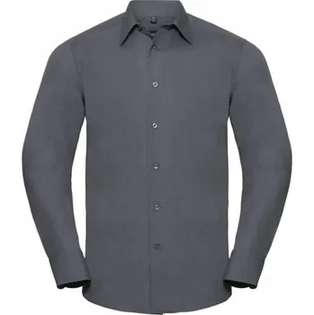 Pánská košile s dlouhým rukávem Russell Convoy Grey XL (polycotton)