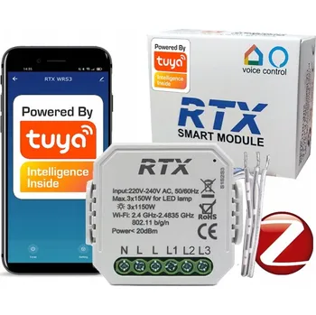 vypínač Reléový ovladač spínač 3 okruhy TUYA ZigBee