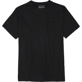 Pánské tričko Velké tričko Adamo 139055-700 hladké s kapsou černé (8XL)