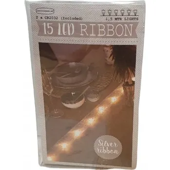 Vánoce Světelný řetěz Silver 180 cm na baterie šedý