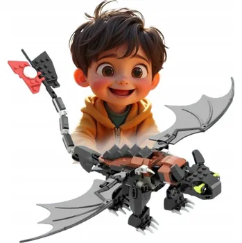 ostatní stavebnice STAVEBNICE JAK VYCVIČIT DRAKA NOČNÍ FÚRIE BEZZUBKA HRAČKY PRO DĚTI NOVÉ