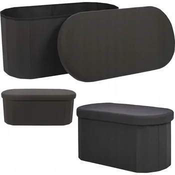 Taburet Čalouněný Taburet HowHomely černý