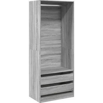 Šatní skříň Skříň, šedý dub sonoma, 80x50x200 cm, materiál: dřevotříska