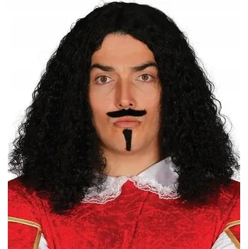 Karnevalová paruka Guirca paruka dlouhé černé kudrnaté vlasy