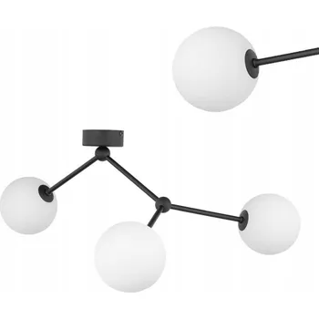 Poloplafon kulatý TK-Lighting 63 x 48 cm bílý, černý