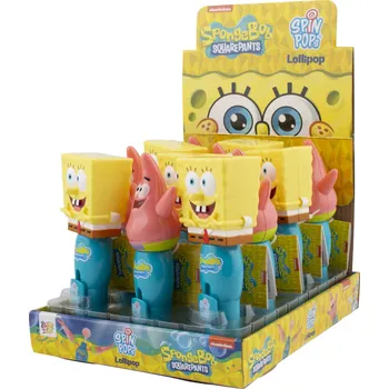 Bonbon Sponge Bob Spin Pop 3D - zásobník na lízátka s lízátkem 8g