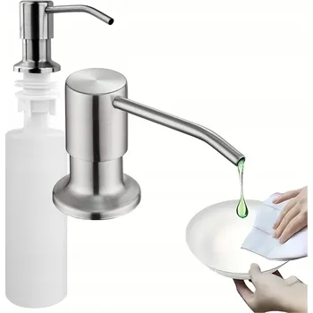 Dávkovač mýdla DOZOWNIK DO PŁYNU INOX Dávkovač saponátu do dřezu, nerezový, na desku
