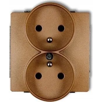 Elektrická zásuvka Elektrická Zásuvka zásuvka nástěnná Karlik zlatá