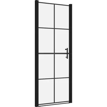 Sprchové dveře Sprchové dveře z tvrzeného skla 78-81 x 195 cm černé industriální