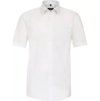 Pánská košile Pánská velká hladká košile s krátkým rukávem Redmond 140900-0 bílá (6XL)