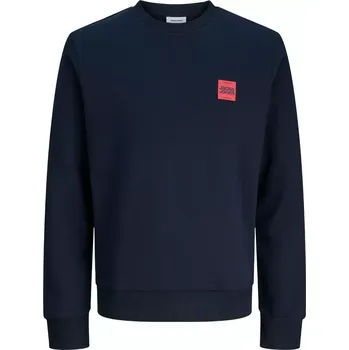 Pánská mikina Velká pánská mikina přes hlavu Jack & Jones 12285517 tmavě modrá (7XL)