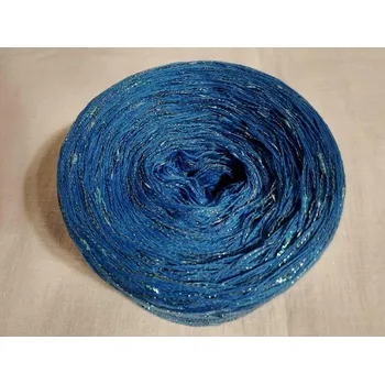 Příze Merino Turkis Blau Lux 3-nitka 1000m s nopkovou nitkou (Merino klubko s nopky Turkis Blau lux)