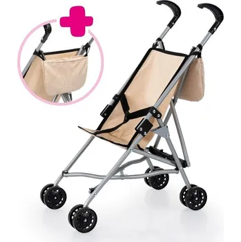 Kočárek pro panenku KOČÁREK PRO PANENKY S TAŠKOU BÉŽOVÝ