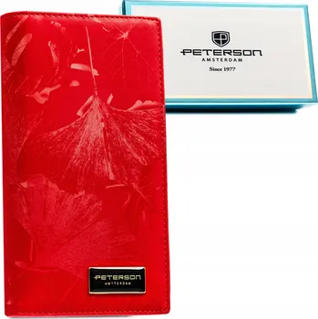 Peterson peněženka z pravé kůže červená - dámská