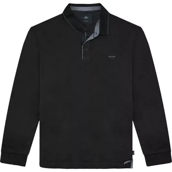 Pánské tričko Velká pánská polokošile s dlouhým rukávem Double Urban Outfitters PS-3058 černá (6XL)