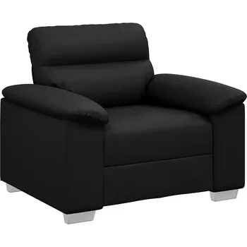 Křeslo Černé relaxační křeslo 100 x 81 x 84 cm umělá kůže