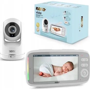 Zabezpečení domácnosti Elektronická chůvička Neno Vista s kamerou, LCD displejem, nočním režimem a otočnou kamerou