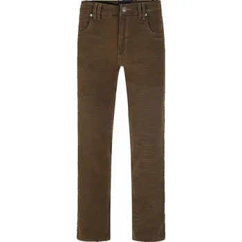 Oblečení a móda Pánské velké strečové kalhoty chinos Kam 264 tmavě hnědé (58R)