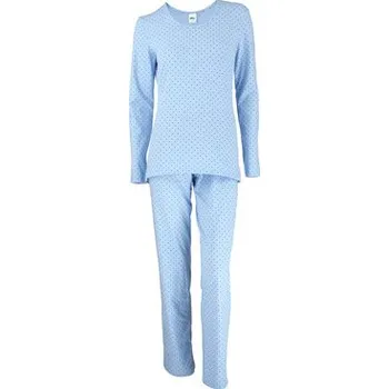 Dámské pyžamo Pleas Dámské pyžamo s dlouhým rukávem světle modrá 2XL (184129-805-046)