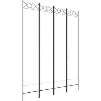 Paraván Paraván 4dílný bílý 160x220 cm, textil, skládací