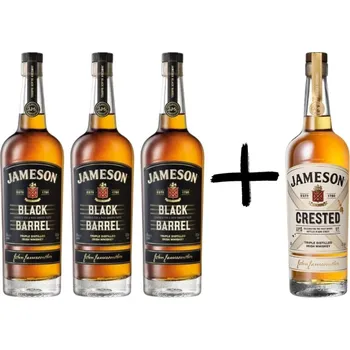 Whisky 3+1 Jameson Black Barrel 0,7l 40% + Jameson Crested 0,7l 40%