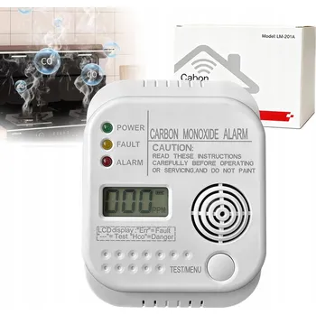 Zabezpečovací technika DETEKTOR OXIDU UHELNATÉHO LCD DETEKTOR CO alarm CERTIFIKOVANÝ DETEKTOR