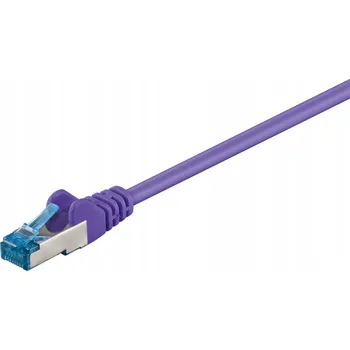 Síťový kabel Patchcord Goobay S/FTP 6a RJ45 / RJ45 0,25 m fialový