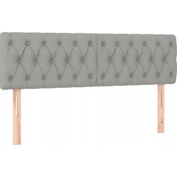 Čelo postele nastavitelné, tmavě šedé, 144x7x78/88 cm, látka