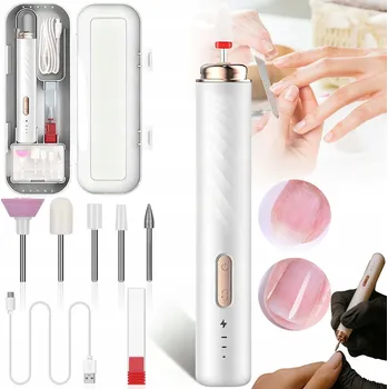 BRUSKA NA NEHTY MANIKÚRA PEDIKÚRA PROFESIONÁLNÍ BEZDRÁTOVÁ BÍLÁ