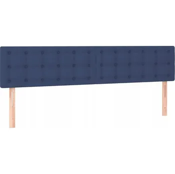 Nastavitelná čalouněná záhlavová deska k posteli z modřínového dřeva, modrá, 100x5x78/88 cm